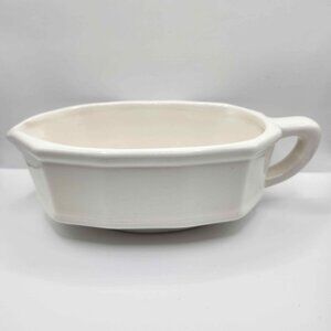 Vintage Pfaltzgraff Stoneware Heritage White Gravy Boat - Classic Farmhouse